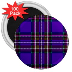 Purple Tartan Plaid 3  Magnets (100 Pack) by allthingseveryone