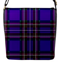 Purple Tartan Plaid Flap Messenger Bag (s) by allthingseveryone