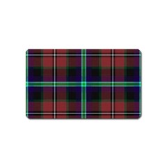 Purple And Red Tartan Plaid Magnet (name Card) by allthingseveryone