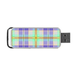 Blue And Yellow Plaid Portable Usb Flash (two Sides) by allthingseveryone