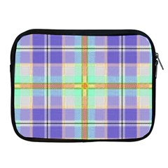 Blue And Yellow Plaid Apple iPad 2/3/4 Zipper Cases