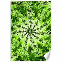 Lime Green Starburst Fractal Canvas 20  X 30   by allthingseveryone