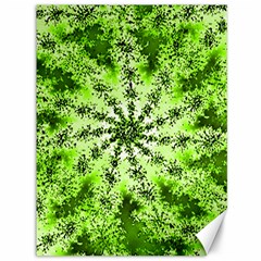 Lime Green Starburst Fractal Canvas 36  X 48  