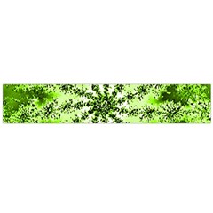 Lime Green Starburst Fractal Large Flano Scarf  by allthingseveryone