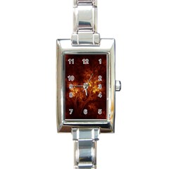 Artsy Brown Trees Rectangle Italian Charm Watch by allthingseveryone