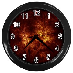 Artsy Brown Trees Wall Clocks (black) by allthingseveryone