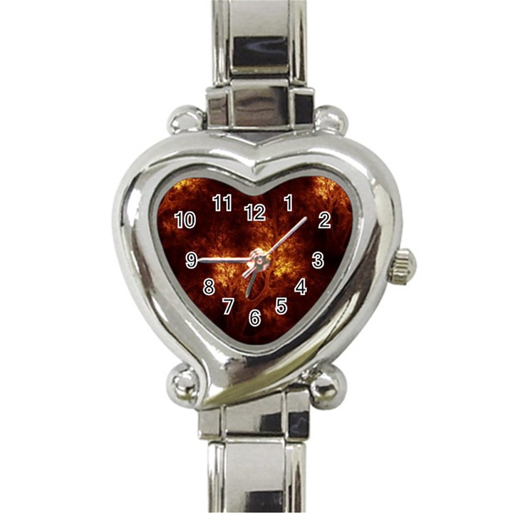 Artsy Brown Trees Heart Italian Charm Watch