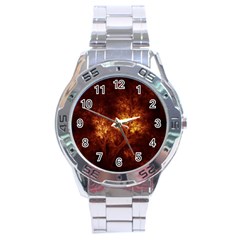 Artsy Brown Trees Stainless Steel Analogue Watch by allthingseveryone
