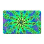 Green Psychedelic Starburst Fractal Magnet (Rectangular) Front