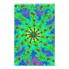 Green Psychedelic Starburst Fractal Shower Curtain 48  X 72  (small) 