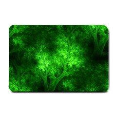 Artsy Bright Green Trees Small Doormat  by allthingseveryone