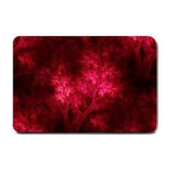 Artsy Red Trees Small Doormat  by allthingseveryone