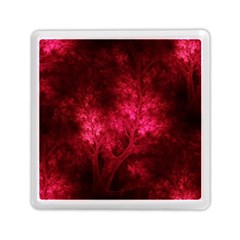Artsy Red Trees Memory Card Reader (square) 