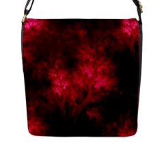 Artsy Red Trees Flap Messenger Bag (l) 