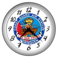 Coast Guard Air Station Borinquen Puerto Rico Wall Clock (silver) by Bigfootshirtshop