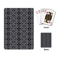 Black And White Ethnic Pattern Playing Card by dflcprints