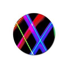 Xmas Light Paintings Rubber Coaster (round) 