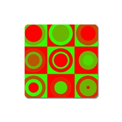 Redg Reen Christmas Background Square Magnet by Celenk