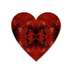 Red Abstract Heart Magnet by Celenk