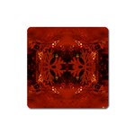 Red Abstract Square Magnet Front