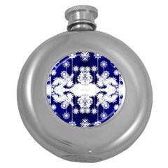 The Effect Of Light  Very Vivid Colours  Fragment Frame Pattern Round Hip Flask (5 Oz)