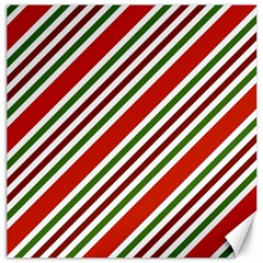 Christmas Color Stripes Canvas 12  X 12   by Celenk