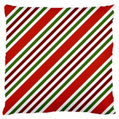 Christmas Color Stripes Large Cushion Case (two Sides)