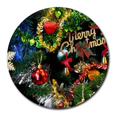 Decoration Christmas Celebration Gold Round Mousepads