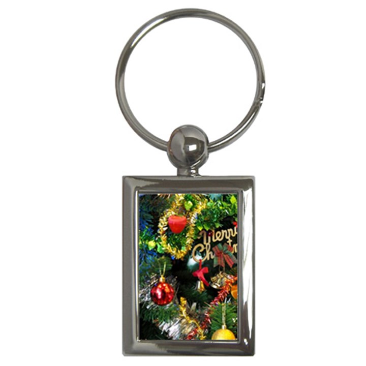 Decoration Christmas Celebration Gold Key Chains (Rectangle) 