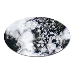 Earth Right Now Oval Magnet by Celenk