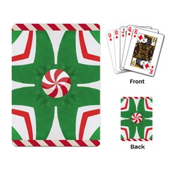 Candy Cane Kaleidoscope Playing Card by Celenk