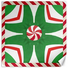 Candy Cane Kaleidoscope Canvas 16  X 16   by Celenk