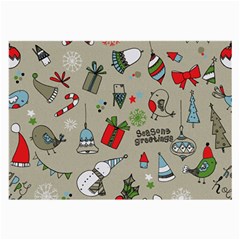 Beautiful Design Christmas Seamless Pattern Large Glasses Cloth by Celenk