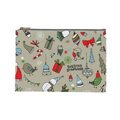 Beautiful Design Christmas Seamless Pattern Cosmetic Bag (large)  by Celenk