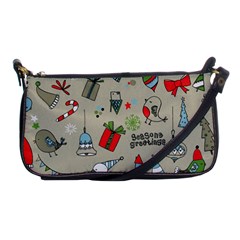 Beautiful Design Christmas Seamless Pattern Shoulder Clutch Bags by Celenk