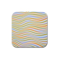 Art Abstract Colorful Colors Rubber Square Coaster (4 Pack) 