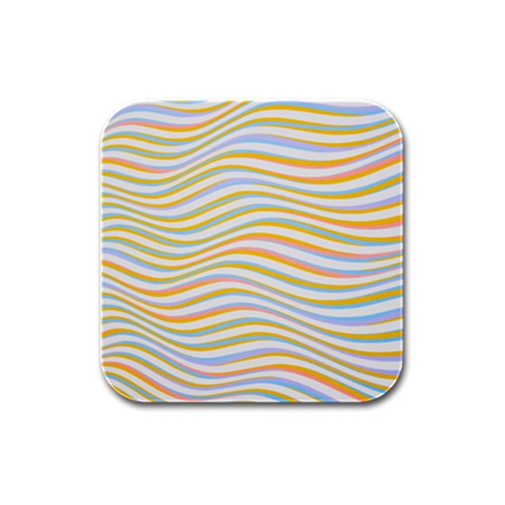 Art Abstract Colorful Colors Rubber Square Coaster (4 pack) 