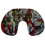 Christmas Cross Stitch Background Travel Neck Pillows Front