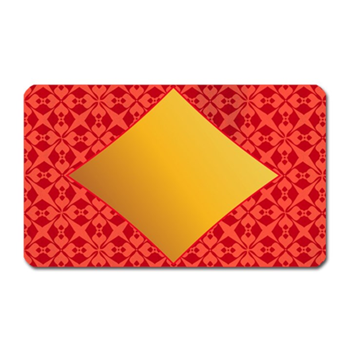 Christmas Card Pattern Background Magnet (Rectangular)