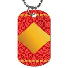 Christmas Card Pattern Background Dog Tag (one Side) by Celenk