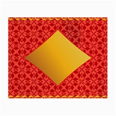 Christmas Card Pattern Background Small Glasses Cloth (2-side) by Celenk