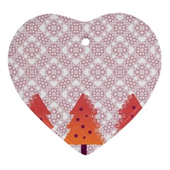 Christmas Card Elegant Heart Ornament (two Sides)