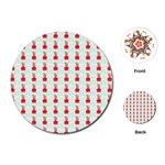 At On Christmas Present Background Playing Cards (Round)  Front