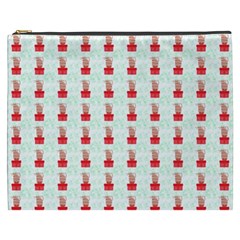 At On Christmas Present Background Cosmetic Bag (xxxl)  by Celenk