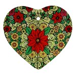 Calsidyrose Groovy Christmas Ornament (Heart) Front