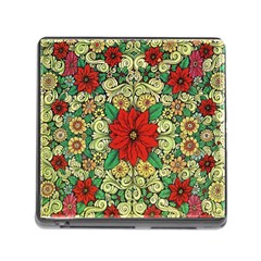 Calsidyrose Groovy Christmas Memory Card Reader (square) by Celenk