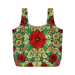 Calsidyrose Groovy Christmas Full Print Recycle Bags (m)  by Celenk