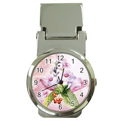 Wonderful Flowers, Soft Colors, Watercolor Money Clip Watches by FantasyWorld7