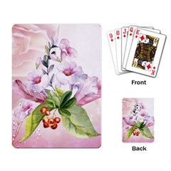 Wonderful Flowers, Soft Colors, Watercolor Playing Card by FantasyWorld7