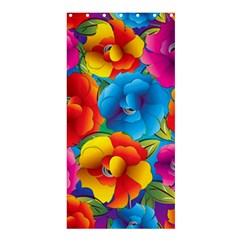 Neon Colored Floral Pattern Shower Curtain 36  X 72  (stall)  by Bigfootshirtshop